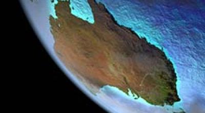 View of Australia from space