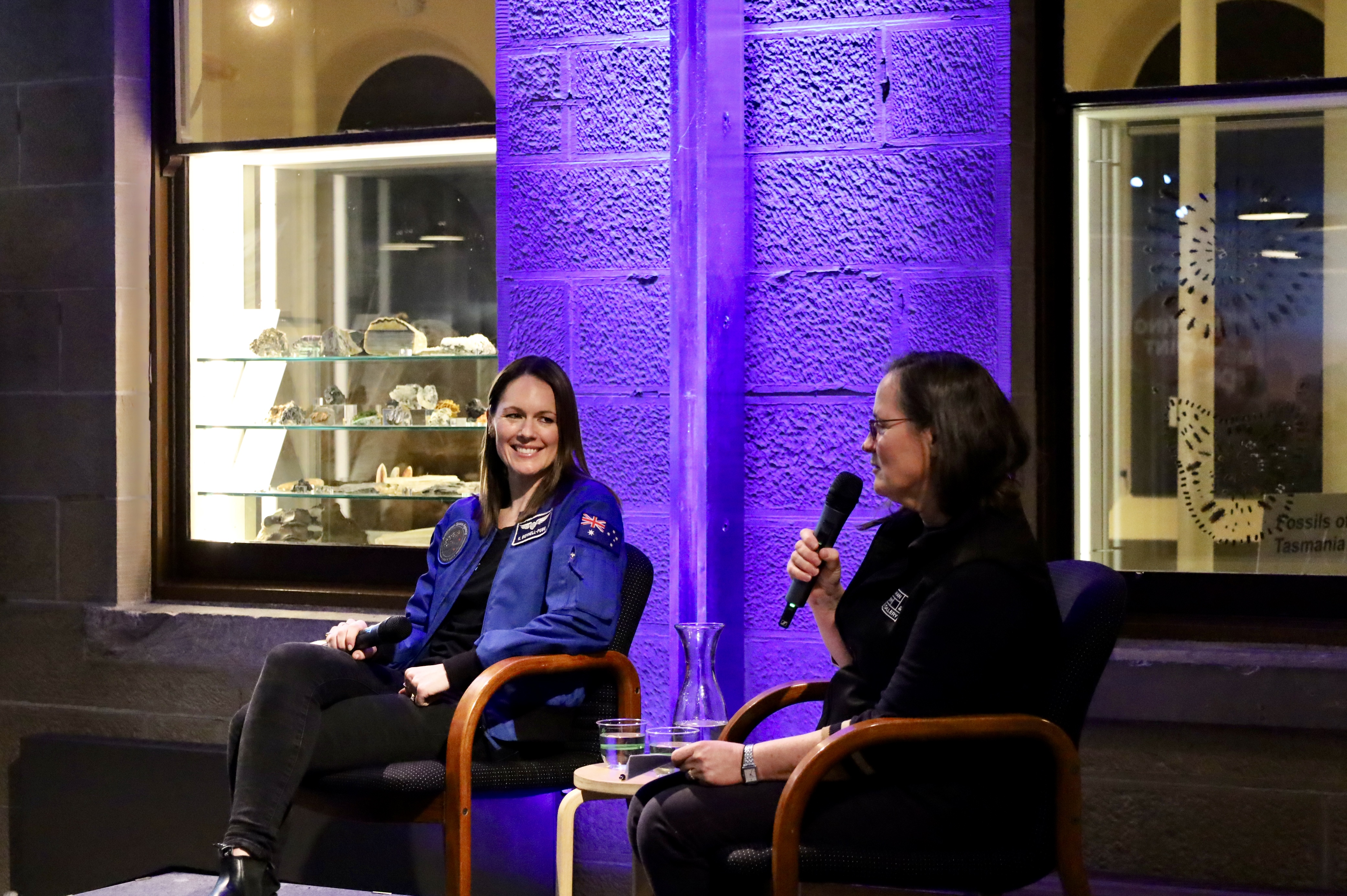 Person speaking at an event