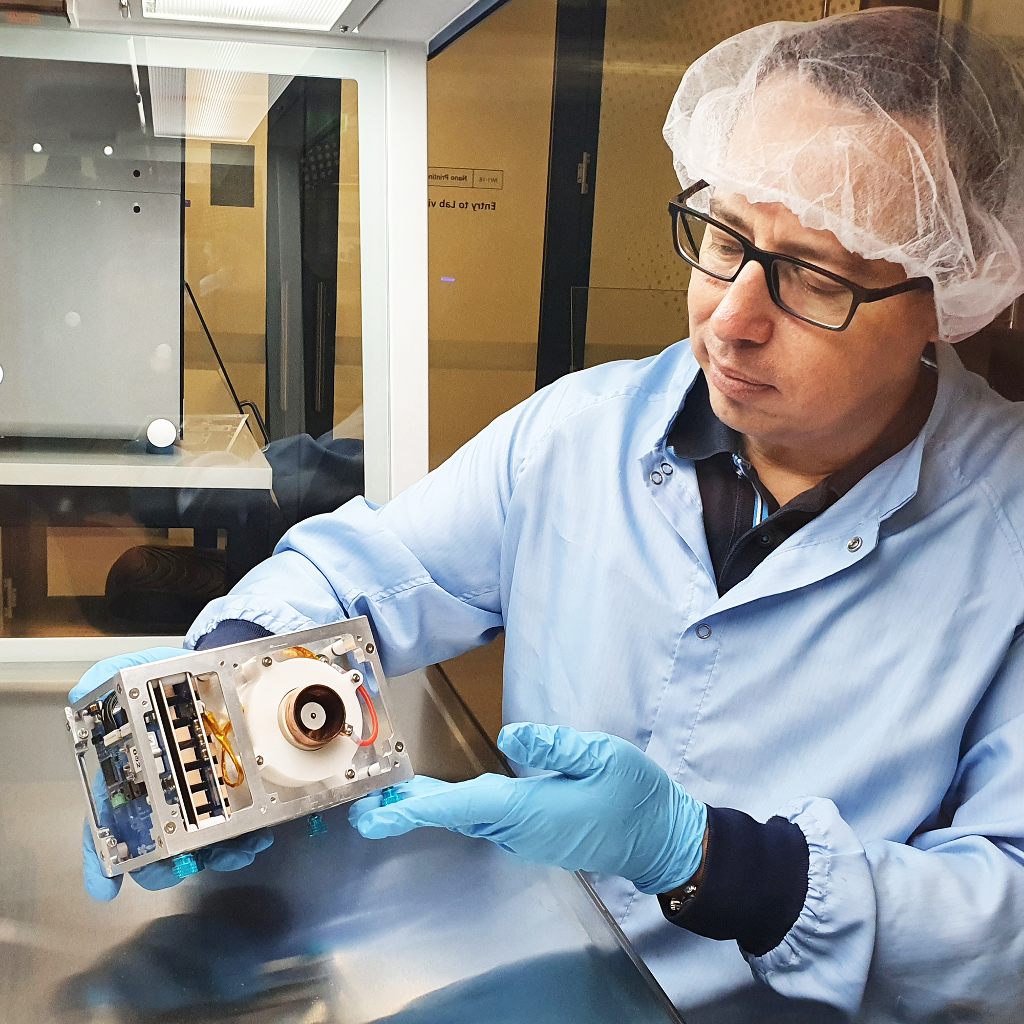 person working in a lab