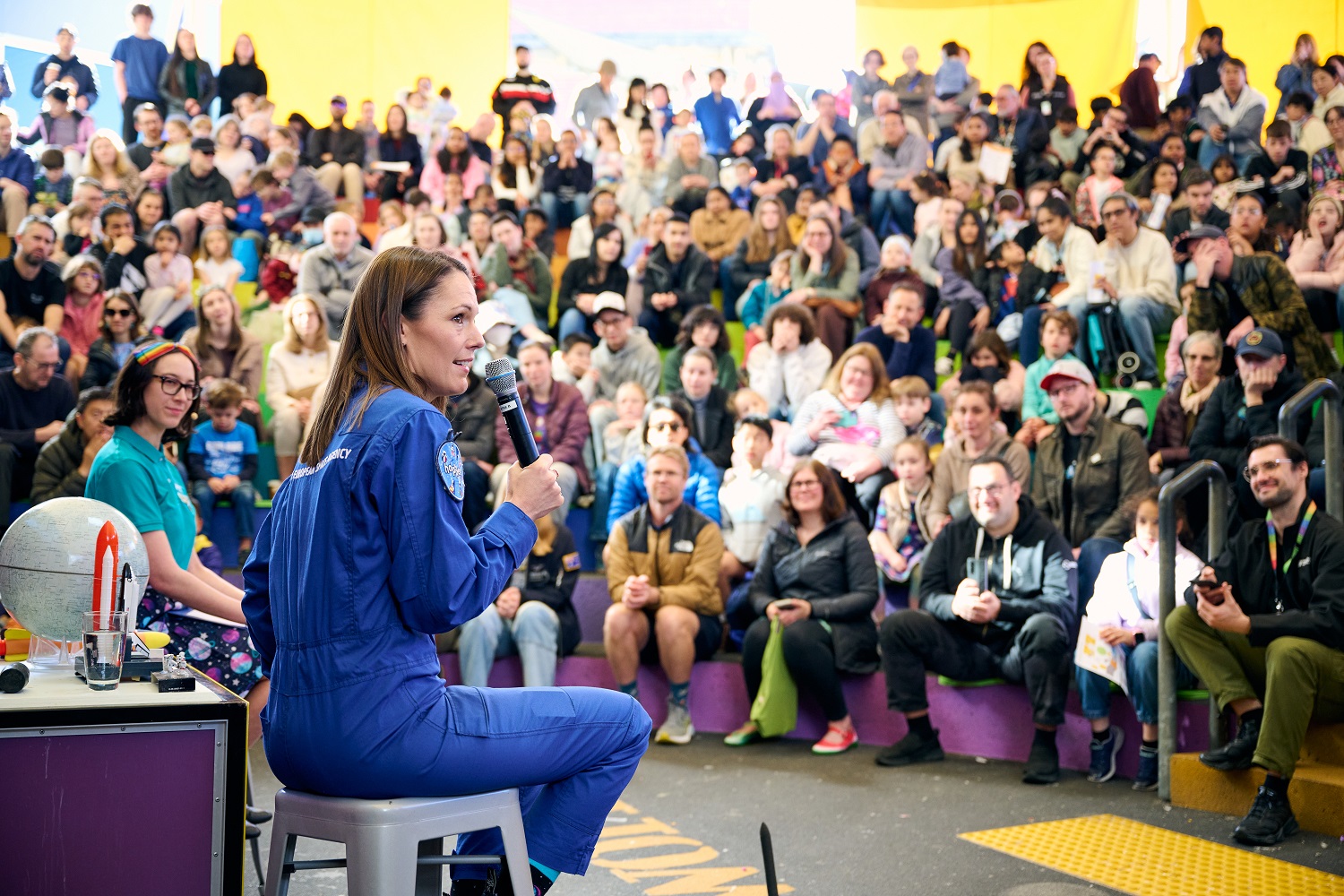 person speaking at an event