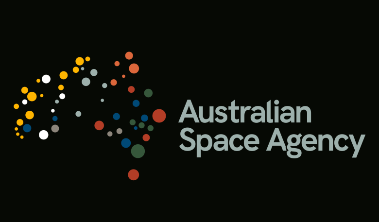 Australian Space Agency Brand with dot art Australia map