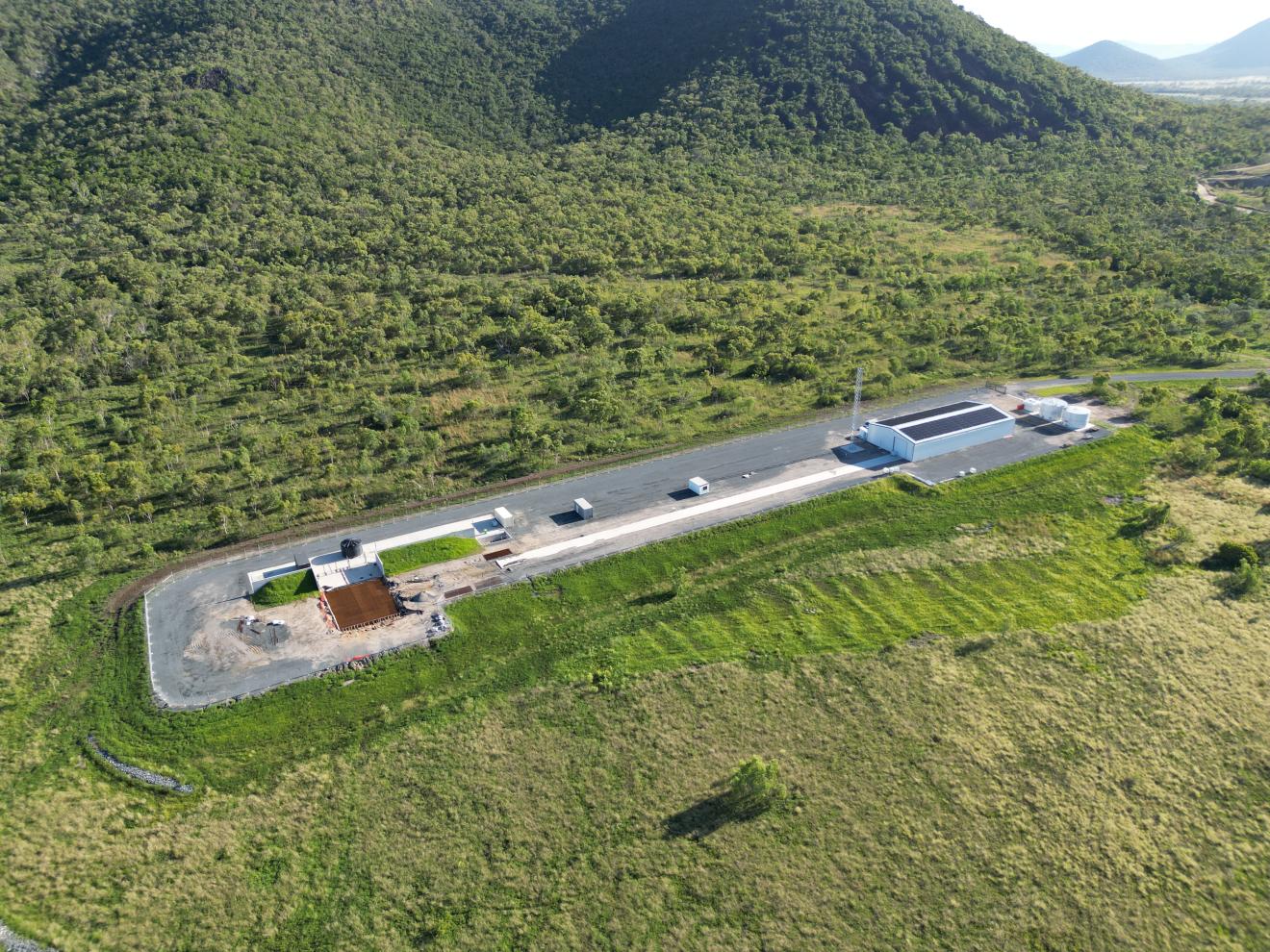 An aerial view of a launch facility in Australia.