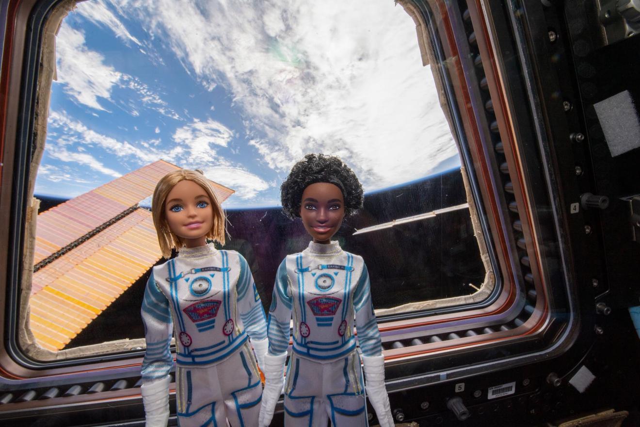 Barbie dolls in ISS