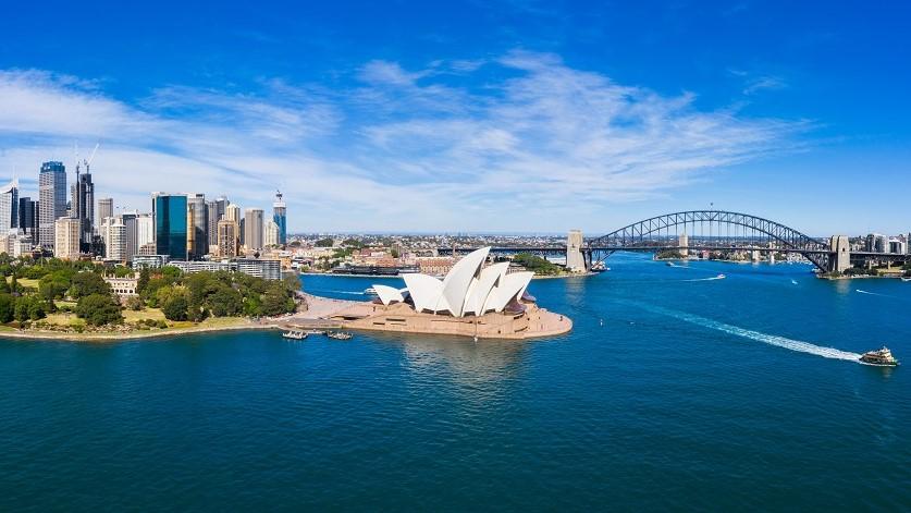 An aerial view of Sydney