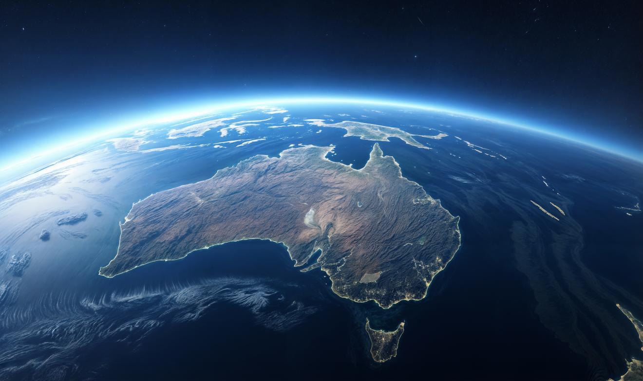 A view of Australia from space