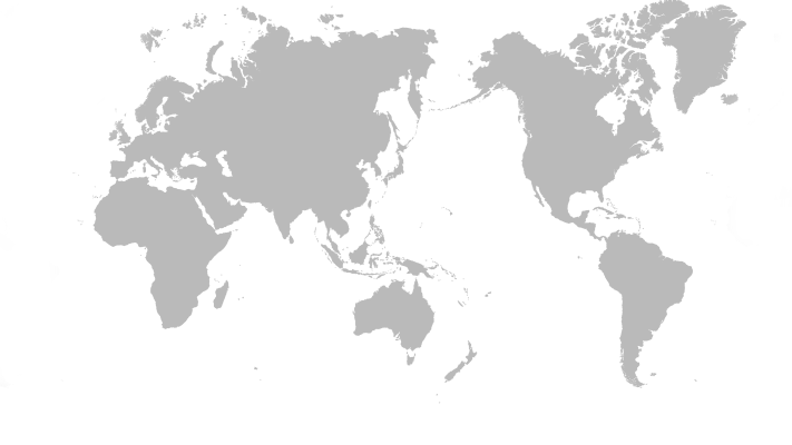 An outline of a world map