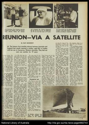 A scan of an archived newspaper article about Australia's contribution to a scientific endevour