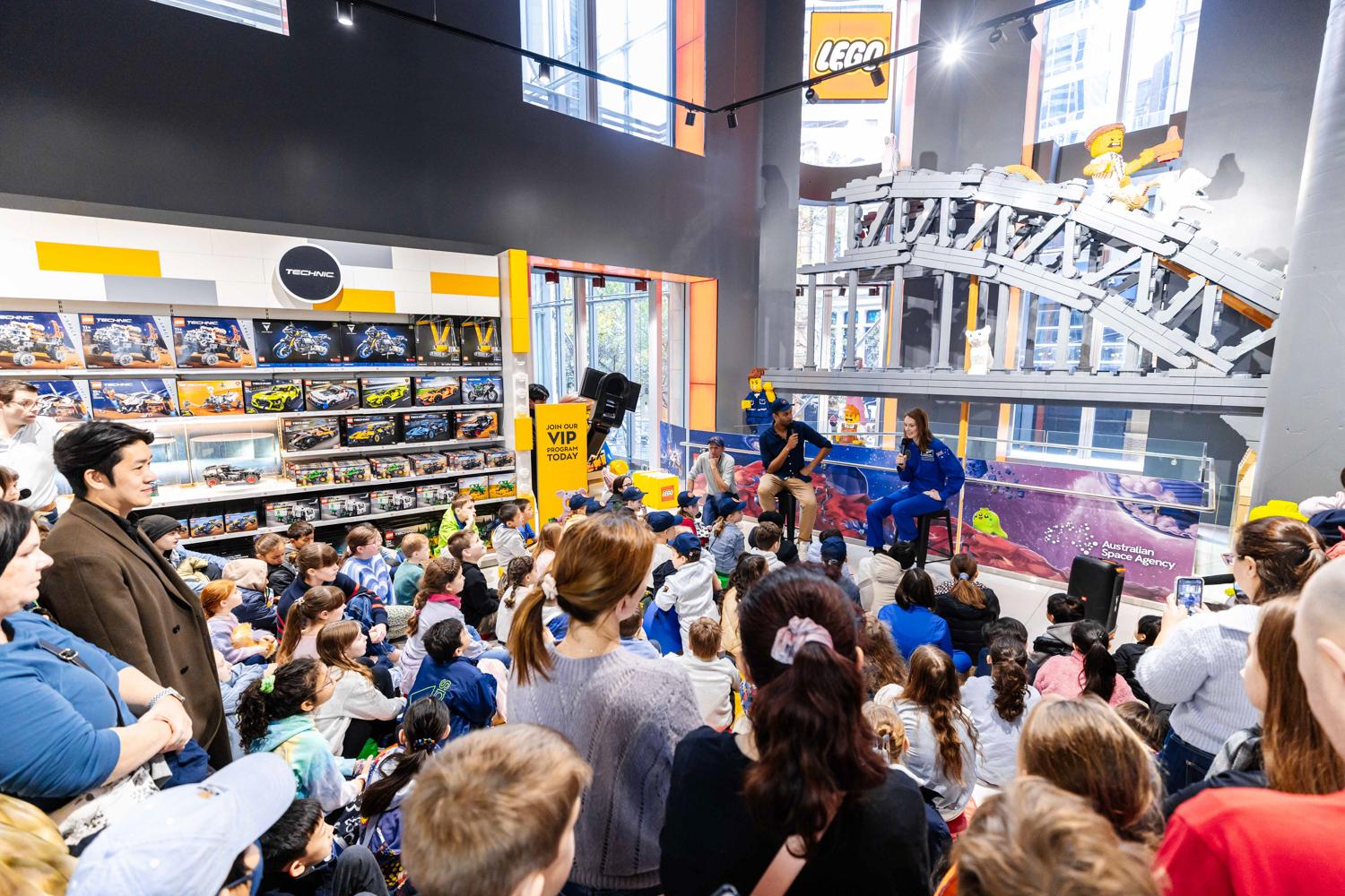 Person speaking at an event